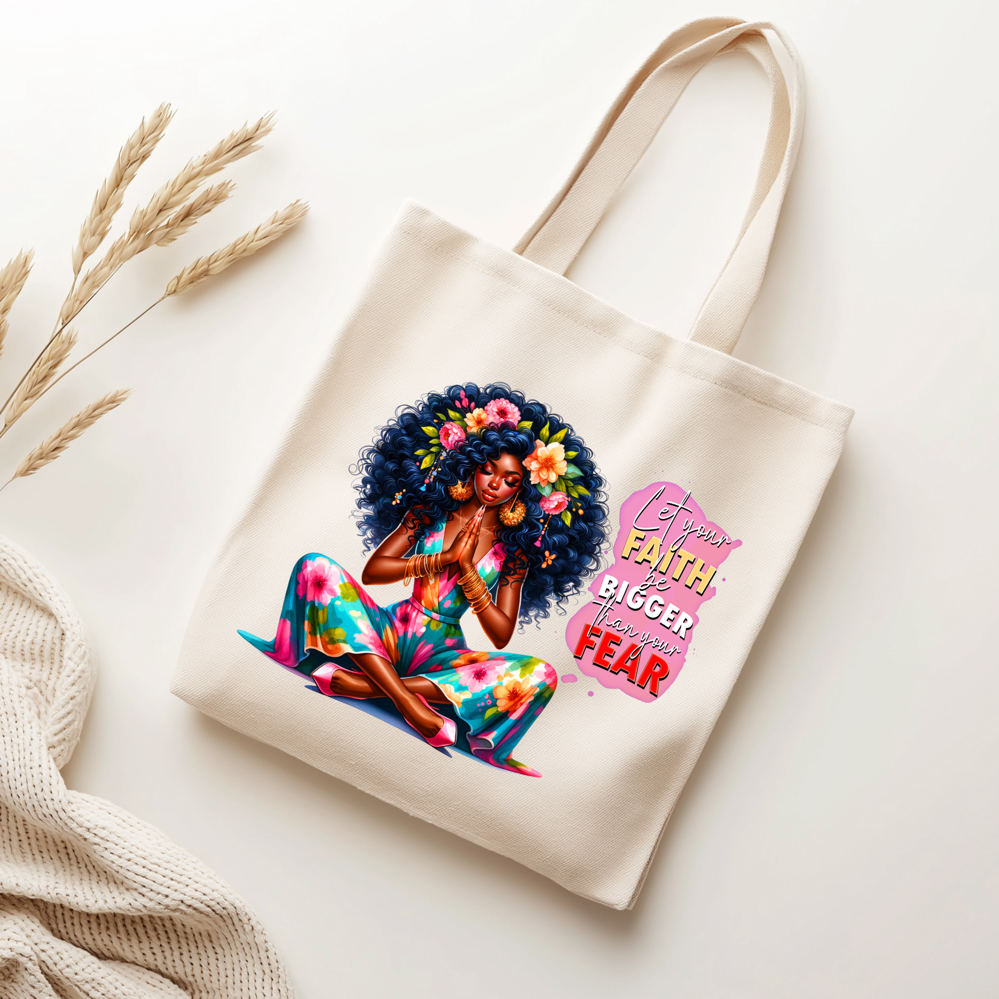 Black Girl Prayer Tote Bag Collection – 16 Inspirational Designs