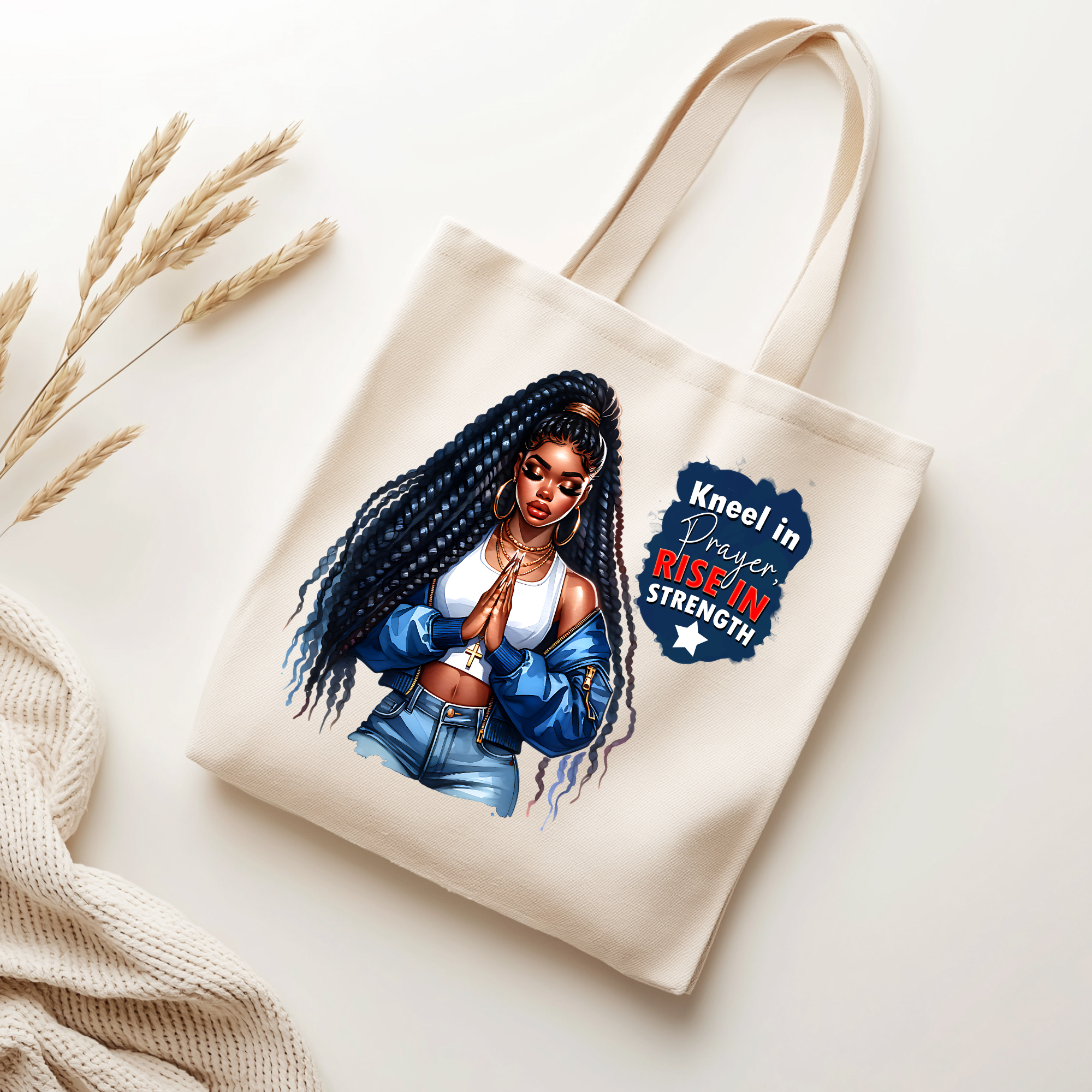 Black Girl Prayer Tote Bag Collection – 16 Inspirational Designs