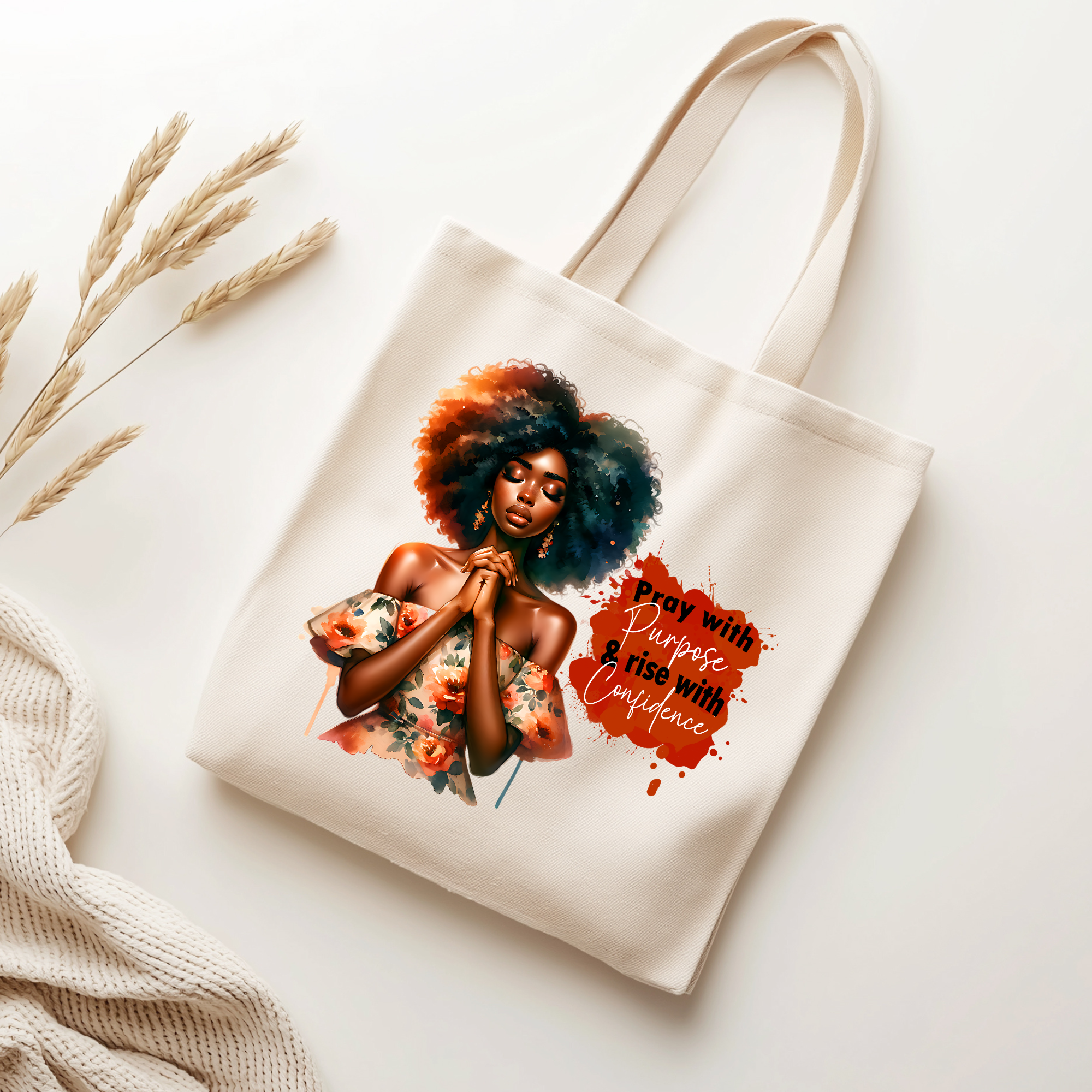 Black Girl Prayer Tote Bag Collection – 16 Inspirational Designs