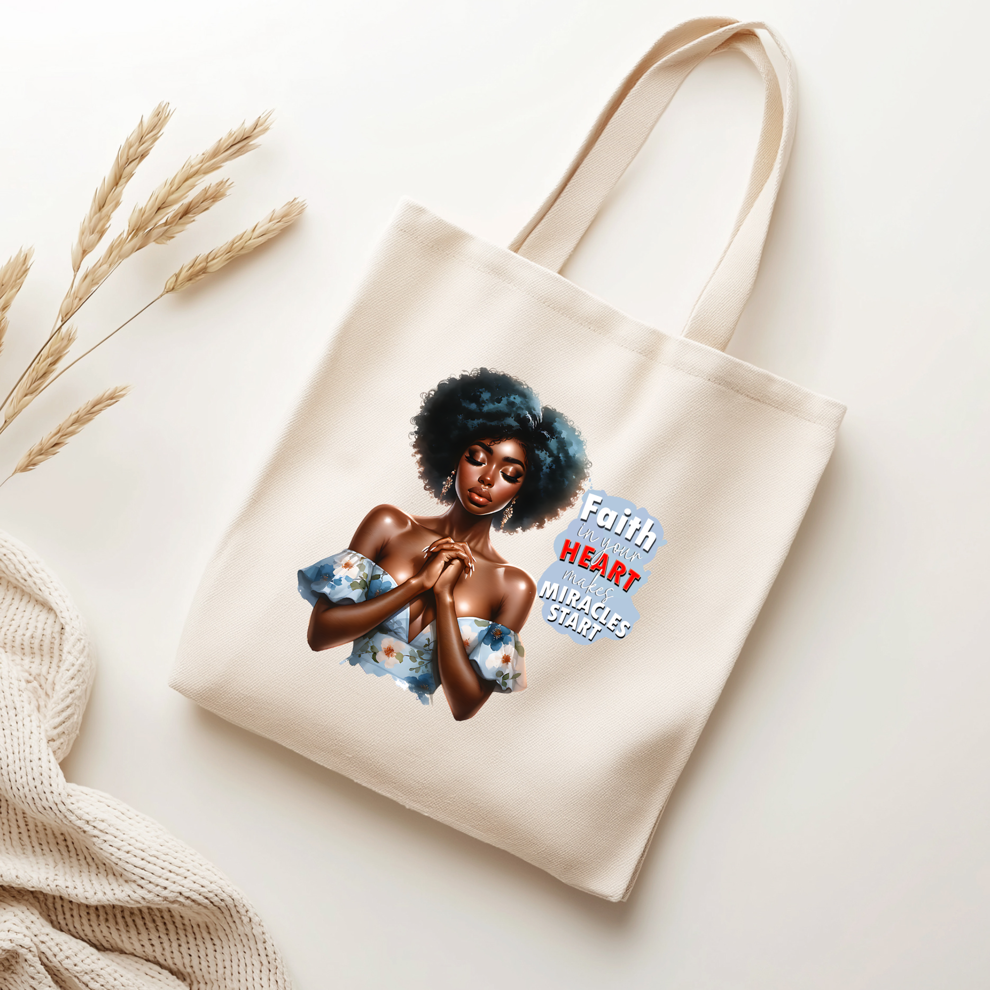 Black Girl Prayer Tote Bag Collection – 16 Inspirational Designs