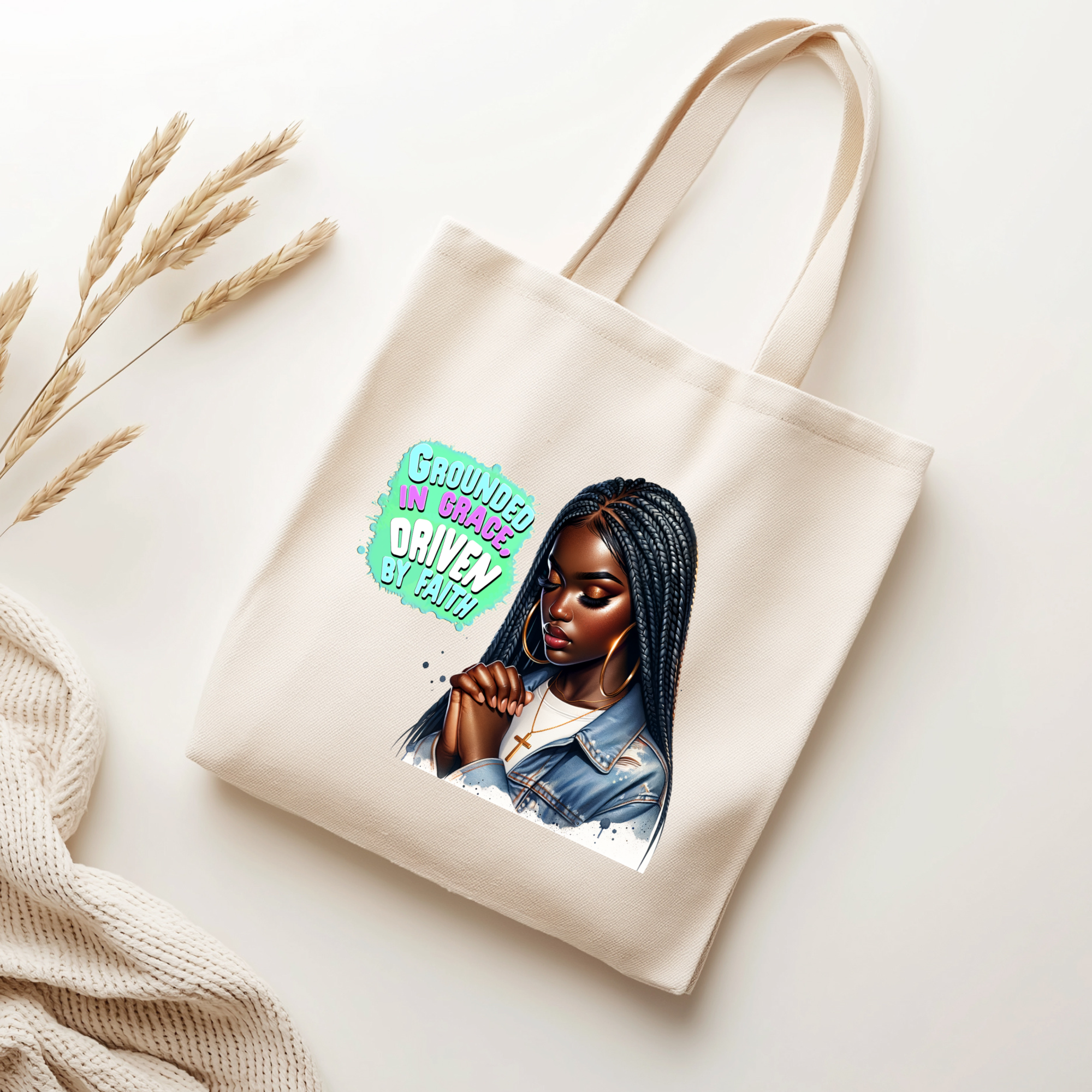 Black Girl Prayer Tote Bag Collection – 16 Inspirational Designs