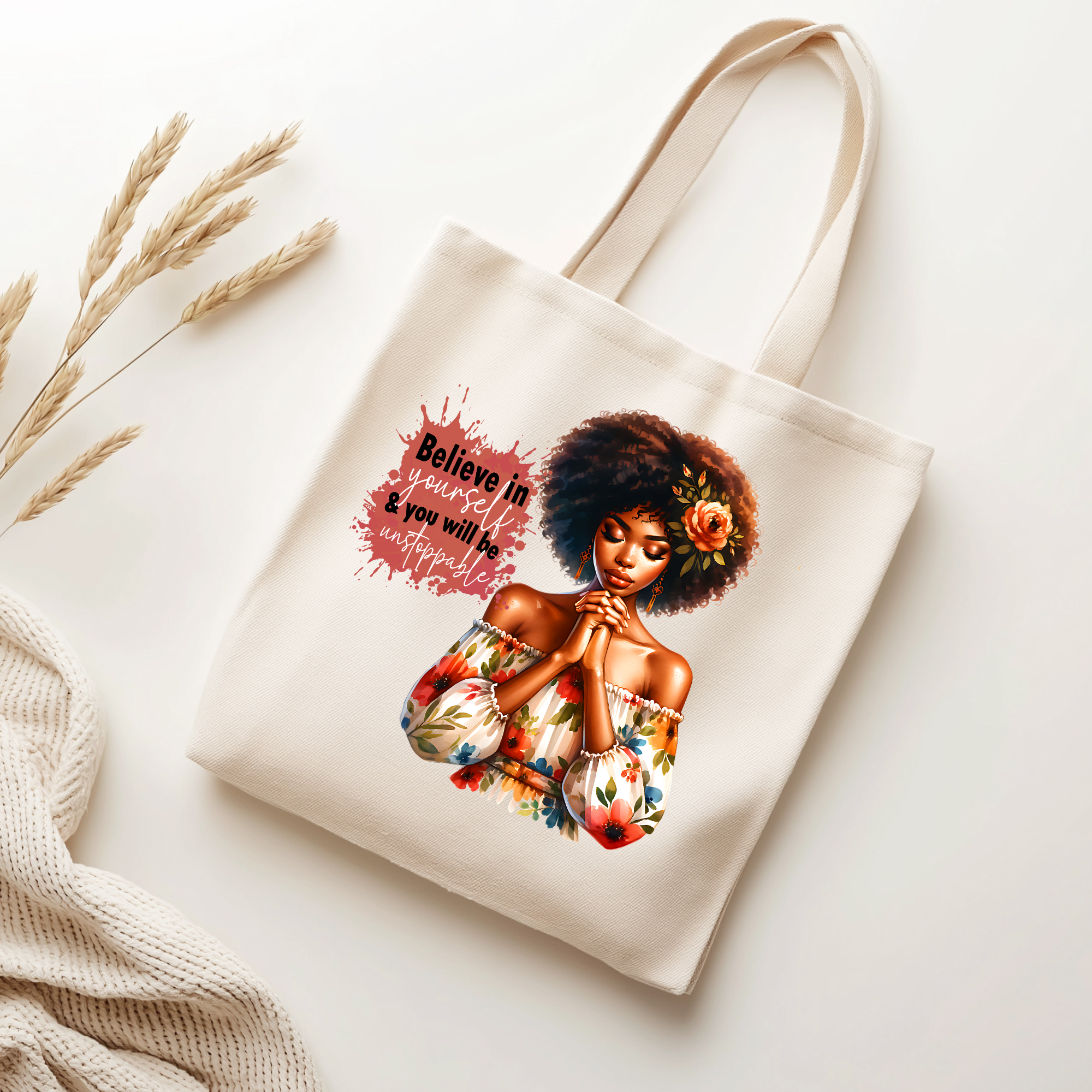 Black Girl Prayer Tote Bag Collection – 16 Inspirational Designs