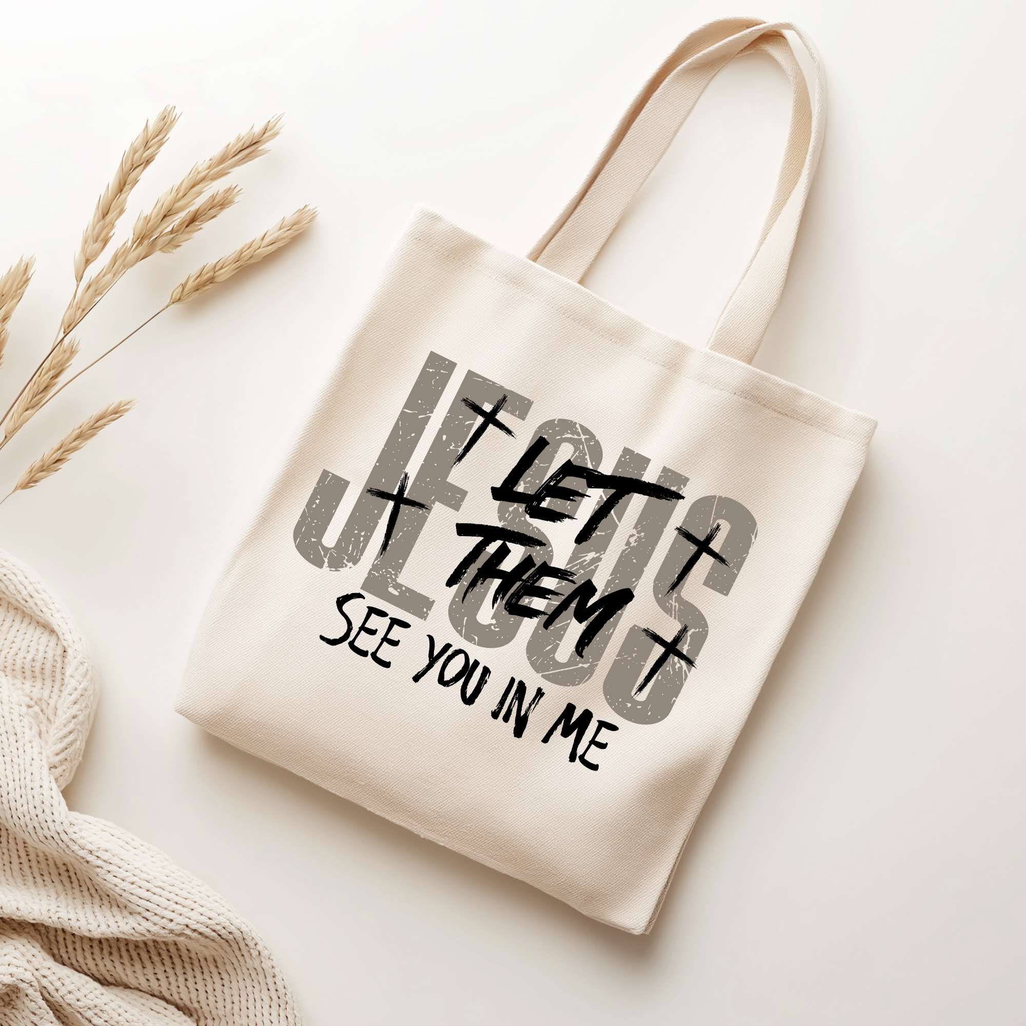 “Jesus, Let Them See You in Me” Faith Tote Bag
